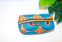 Load image into Gallery viewer, Blue and Orange Makeup bag
