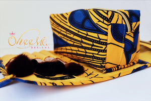 Yellow and Blue Makeup bag