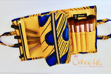 Load image into Gallery viewer, Yellow and Blue Makeup bag
